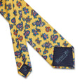 Yellow Small Paisley Printed Silk Tie