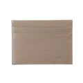 Beige Calf Leather Single Sided Card Holder