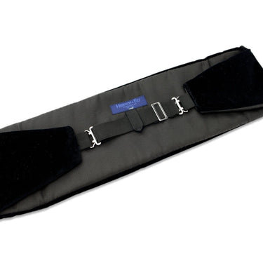 Black Silk Velvet Cummerbund - Hilditch & Key