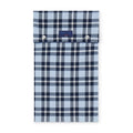 Blue & Navy Check Brushed Cotton Pyjamas With Navy Piping