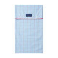 Blue With White Check Poplin Cotton Pyjamas with Red Piping