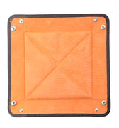 Brown Calf Leather with Orange Suede Travel Tray