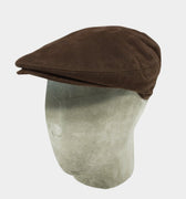 Brown Leather Flat Cap