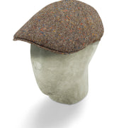 Brown Mottle Twill Wool Roma Cap