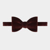 Burgundy Silk Velvet Bow Tie