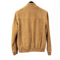 Camel Real Leather Suede Deck Bomber Jacket