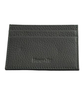 Dark Green Calf Leather Single Sided Card Holder