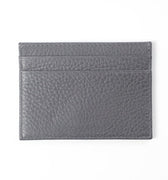 Dark Grey Calf Leather Single Sided Card Holder