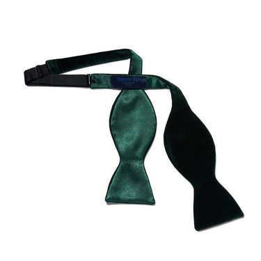 Green Silk Velvet Bow Tie