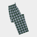 Green With Navy & White Check Brushed Cotton Loungewear Bottoms