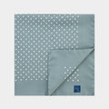 Grey Silk Handkerchief with White Medium Spots