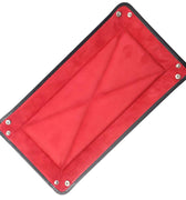 Large Black With Red Suede Tidy Tray