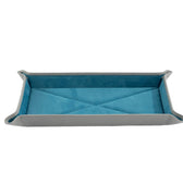 Large Light Grey With Colbolt Suede Tidy Tray