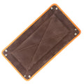 Large Orange With Brown Suede Tidy Tray