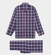 Large Red & Blue Check Pyjamas With Red Piping