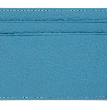 Light Blue Calf Leather Double Sided Card Holder