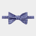 Lilac, Navy, Blue & Light Blue Circles Silk Handmade Bow Tie