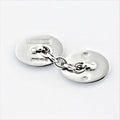 Longmire Sterling Silver Blue Ivy Enamel Chain Link Cufflinks