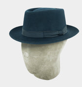 Navy Blue Pork Pie Trilby