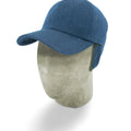 Navy Herringbone Loro Piana Wool Baseball Cap