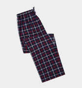 Navy, Red & White Checked Brushed Cotton Loungewear Bottoms