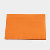 Orange Calf Leather Single Sided Card Holder