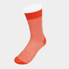 Orange & White Pin Dot Cotton Short Socks