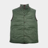 Petrol Leather Button-Up Gilet