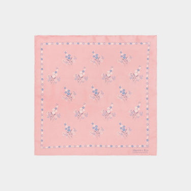 Pink Floral Silk Handkerchief