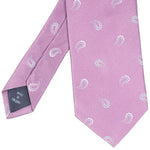 Pink Paisley Woven Silk Tie