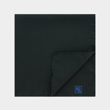 Plain Black Silk Handkerchief