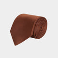 Plain Brown Printed Silk Tie