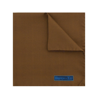 Plain Brown Silk Handkerchief