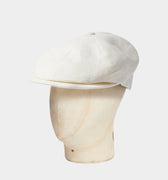 Plain Warm White Linen Toni Cap