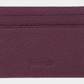 Purple Calf Leather Double Sided Card Holder