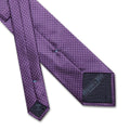 Purple Printed Silk Tie with White Pin Spots