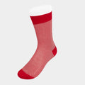 Red & White Pin Dot Cotton Short Socks