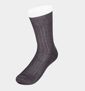 Short Plain Grey Cotton Socks