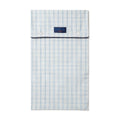 White With Blue Check Poplin Cotton Pyjamas With Navy Piping